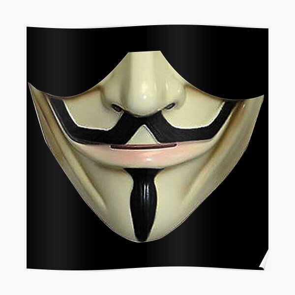 "Guy Fawkes Face Mask" Poster by Doolman Redbubble