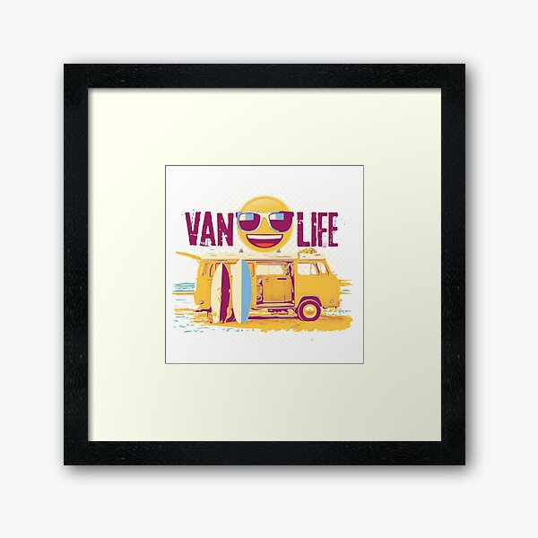 Van Life Emoji Framed Art Print