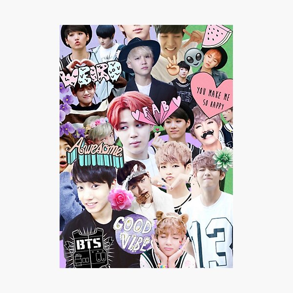 "kpop collage" Photographic Print for Sale by animu | Redbubble