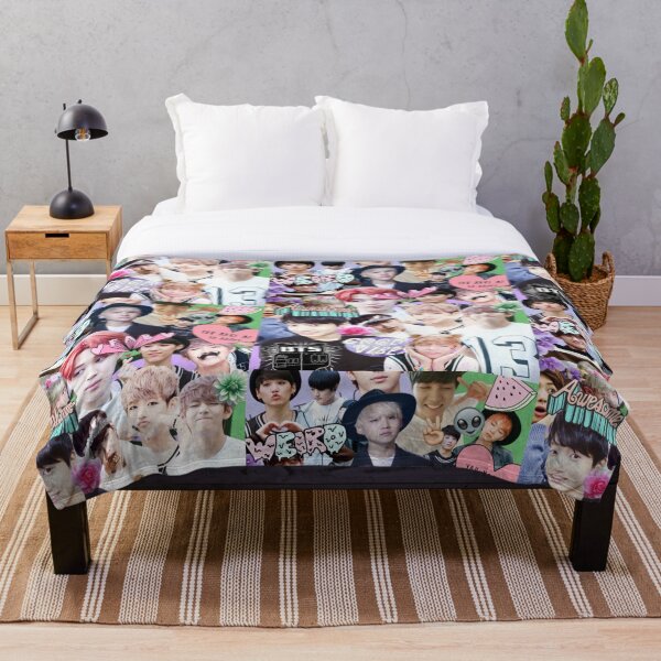 kpop collage Fleecedecke