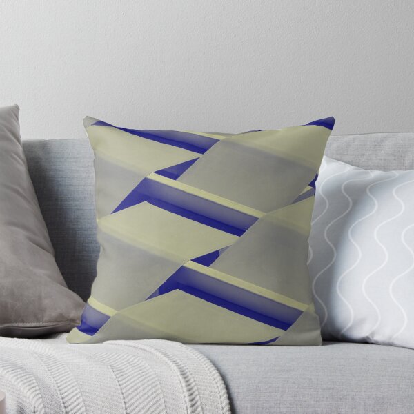 Item preview, Fabric and wood sunshade shelter construction, small village, Santorini island, Greece, blue and white. designed and sold by Santorini Gallery.