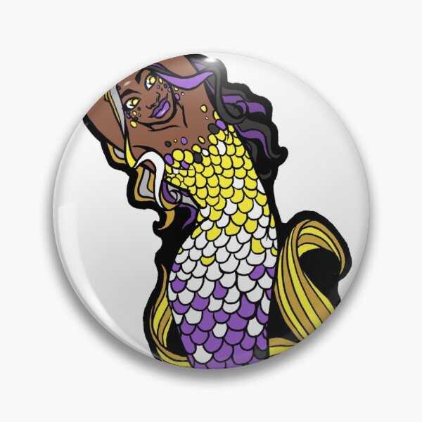Item preview, Nonbinary Pride Arms Up Merfolx designed and sold by Gillydoodles.