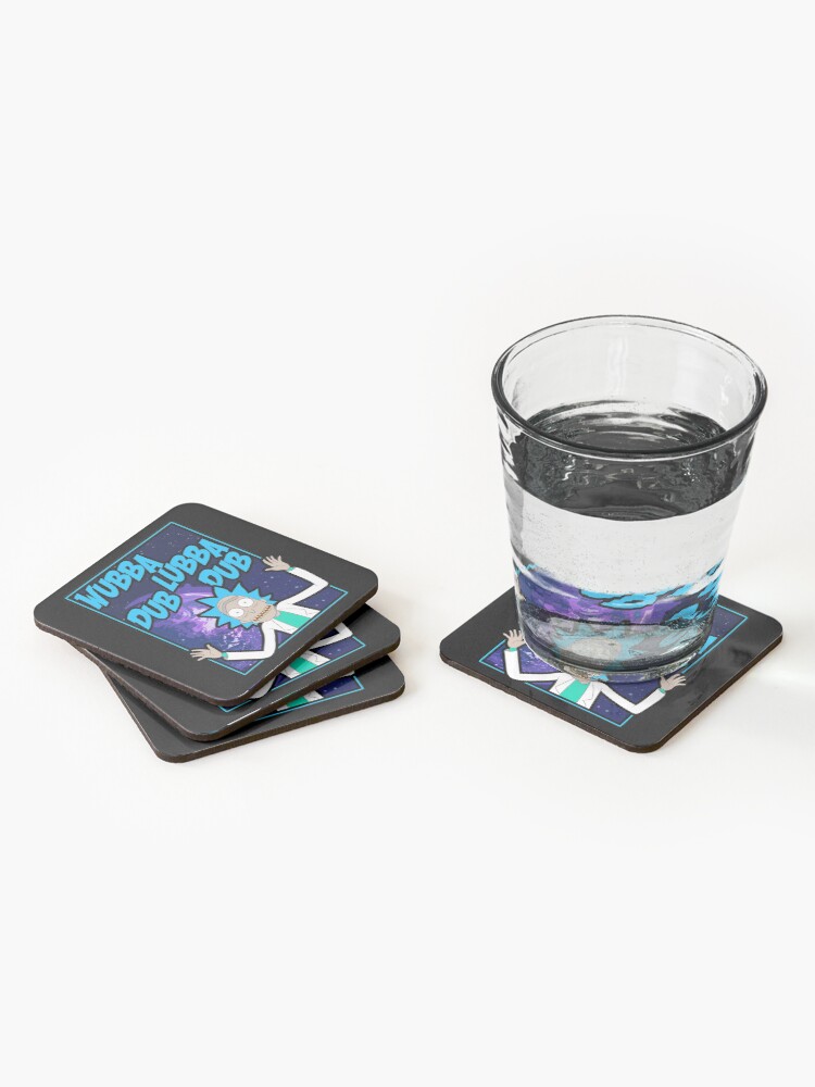 Alternate view of Rick Sanchez Wubba Lubba Dub Dub Quote Coasters (Set of 4)