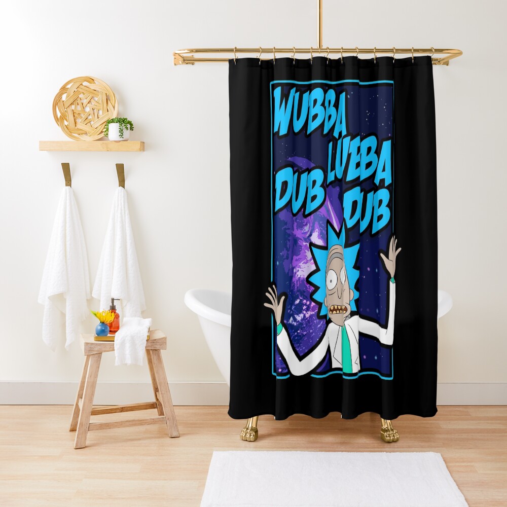 Rick Sanchez Wubba Lubba Dub Dub Quote Shower Curtain