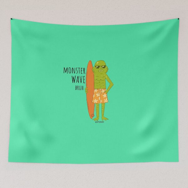 Item preview, Surfer Monster- monster wave  buh Wave Bruh designed and sold by DSG-PANDA.
