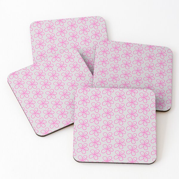 Item preview, Romantic flower pattern in pink on grey background designed and sold by Artlajf.