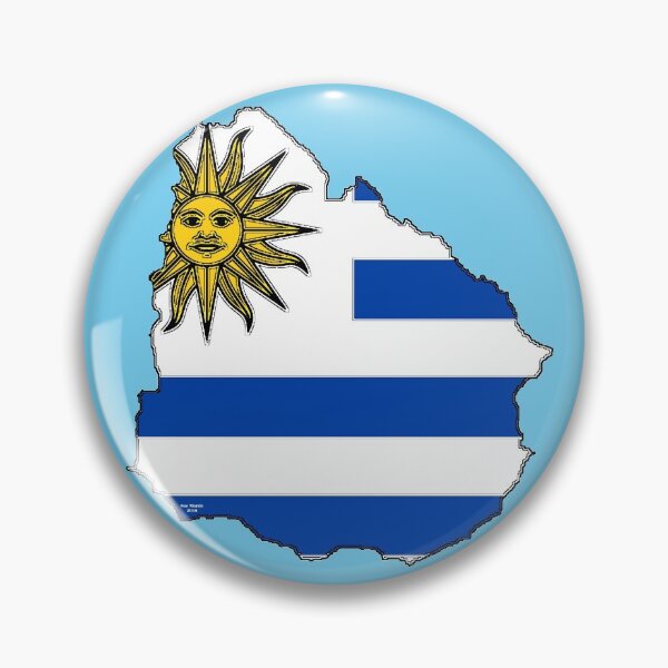 Item preview, Uruguay Map With Uruguay Flag designed and sold by Havocgirl.