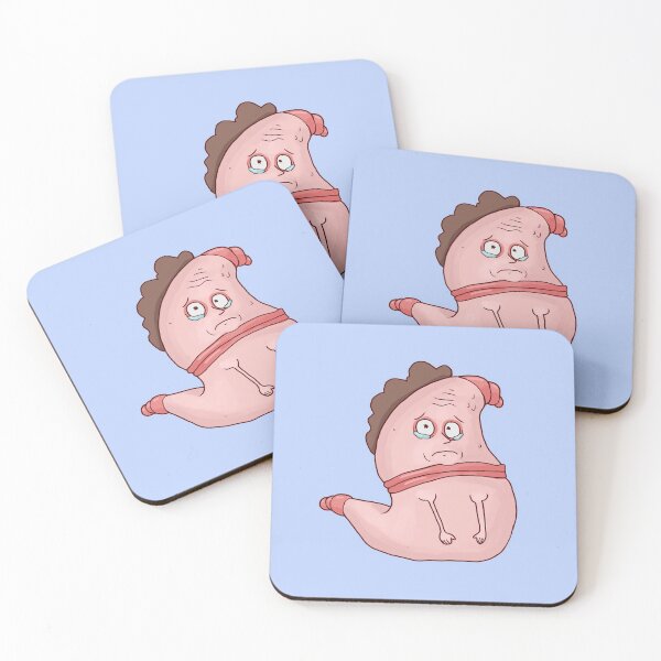 Earthworm Jerry - Jerry Smith Rick and Morty Coasters (Set of 4)