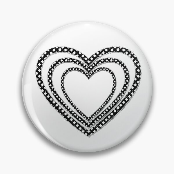 Item preview, Quirky Black and White Checked Hearts within Hearts designed and sold by Cyndi's Stuff.