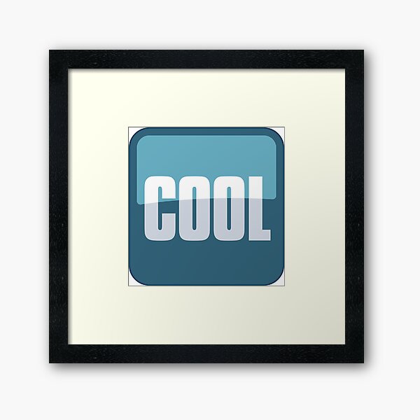 Cool Sign Emoji Framed Art Print