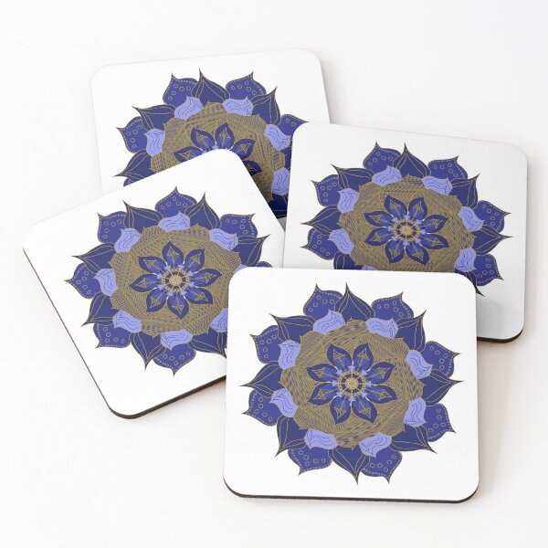 Item preview, Blue and Gold mandala II designed and sold by anaboo21.