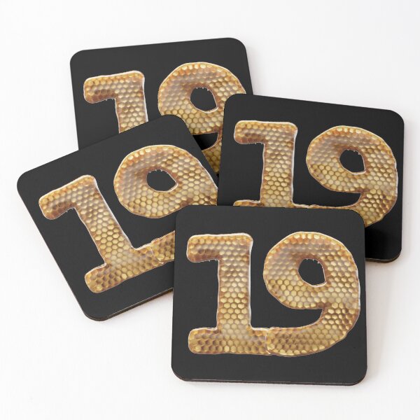Item preview, 19 Number 3d Honey Numbers Font designed and sold by HelloFromAja.
