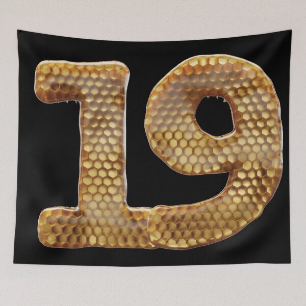 Item preview, 19 Number 3d Honey Numbers Font designed and sold by HelloFromAja.