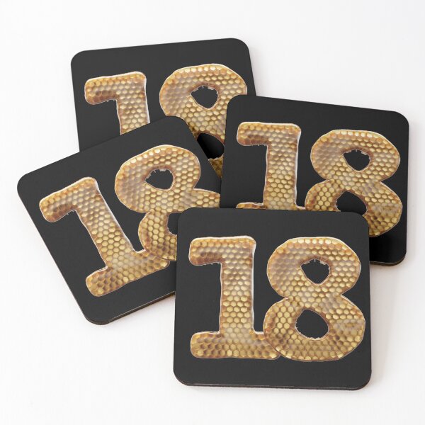 Item preview, 18 Number 3d Honey Numbers Font designed and sold by HelloFromAja.