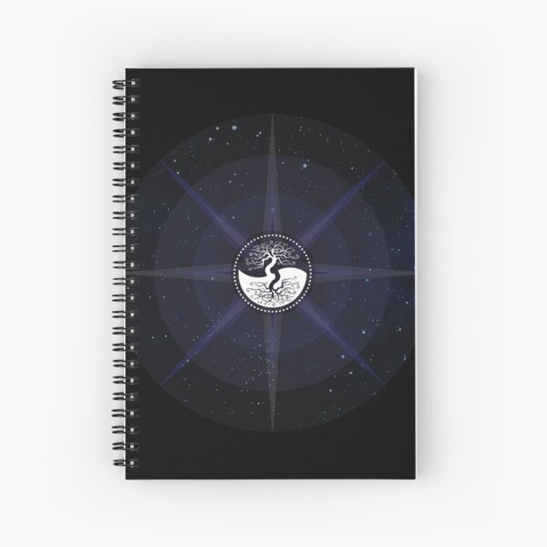 Stars with White Tree of Life Symbol Spiral Notebook