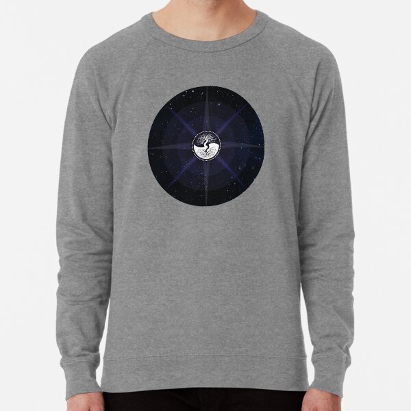 Stars with White Tree of Life Symbol Lightweight Sweatshirt