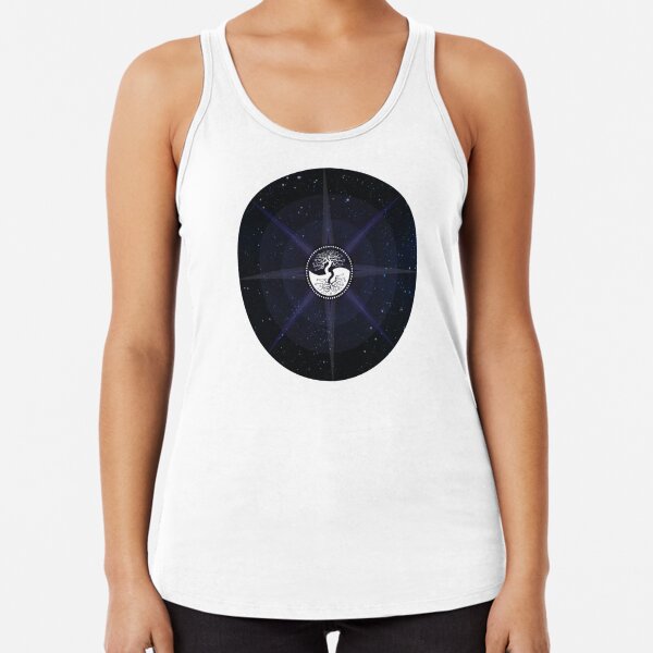 Stars with White Tree of Life Symbol Racerback Tank Top