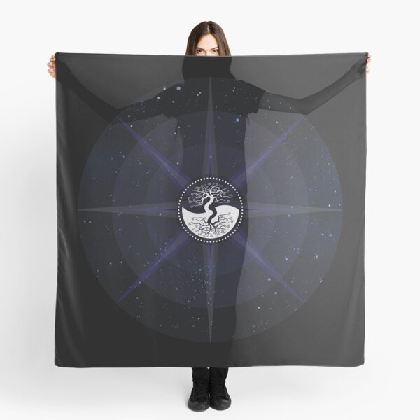 Stars with White Tree of Life Symbol Scarf