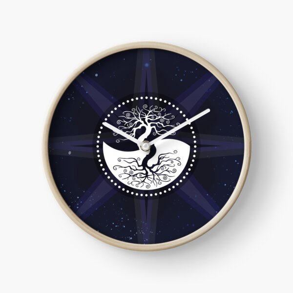 Stars with White Tree of Life Symbol Clock