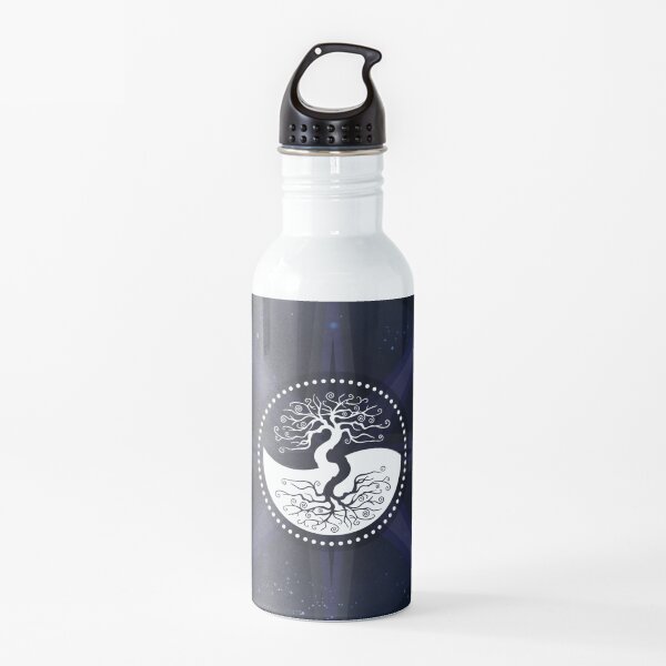 Stars with White Tree of Life Symbol Water Bottle