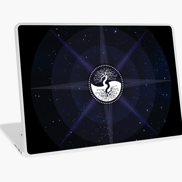 Stars with White Tree of Life Symbol Laptop Skin