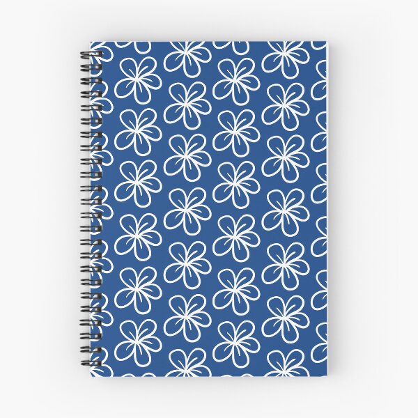 Item preview, Romantic flower pattern in white on blue background  designed and sold by Artlajf.