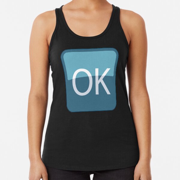OK Sign Emoji Racerback Tank Top