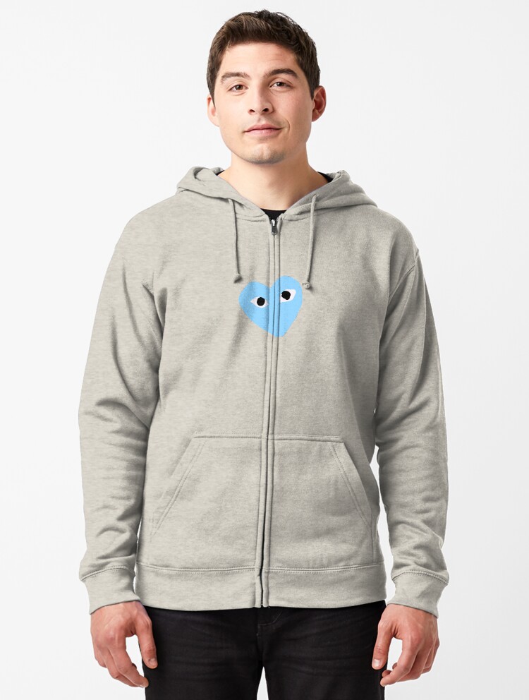 blue cdg hoodie