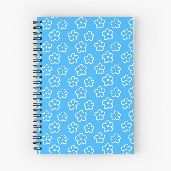 Item preview, Romantic flower pattern in white on light blue background  designed and sold by Artlajf.