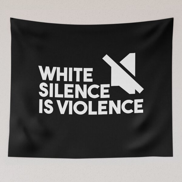 Item preview, white silence is violence  designed and sold by GOGdesigns.