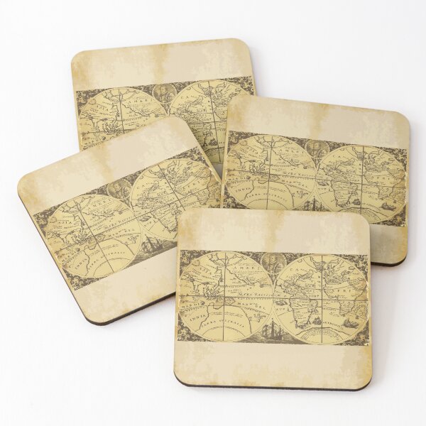 Item preview, Antique World Map designed and sold by eddyscanyon.