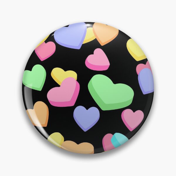 Item preview, Falling Candy Hearts Pastel Pink Valentines Day Black designed and sold by funnytshirtemp.