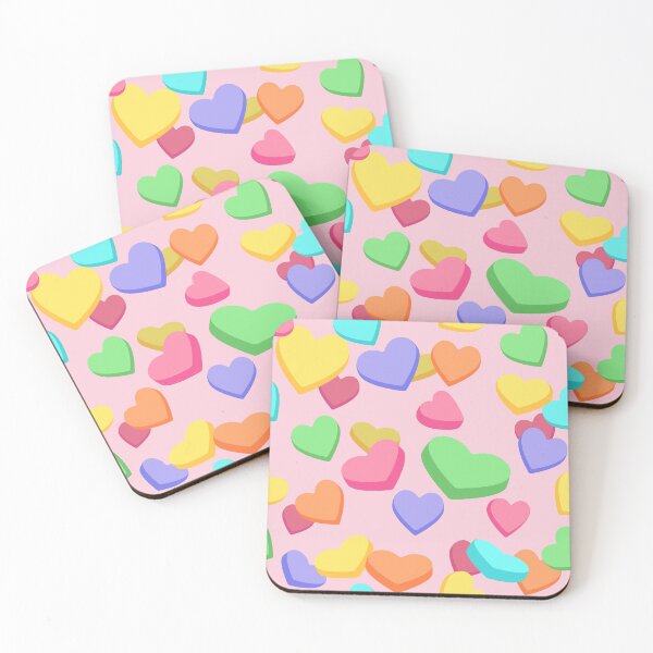 Item preview, Falling Candy Hearts Pastel Pink Valentines Day designed and sold by funnytshirtemp.