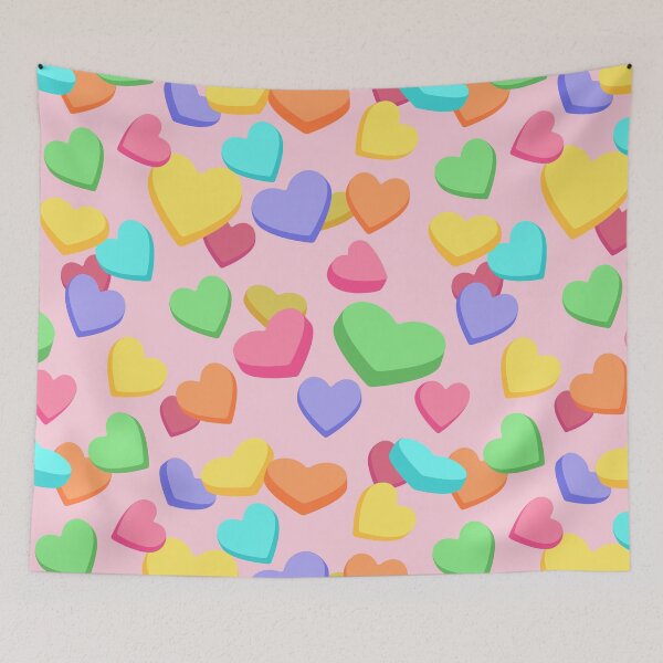 Item preview, Falling Candy Hearts Pastel Pink Valentines Day designed and sold by funnytshirtemp.