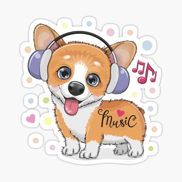Item preview, Funny Dog listening to Music designed and sold by keyfp.