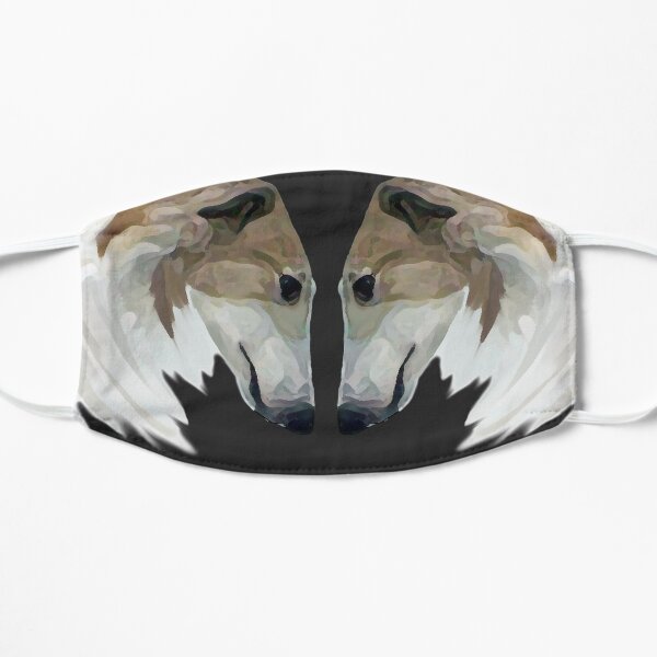 Stunning Borzoi Heads Portrait Flat Mask