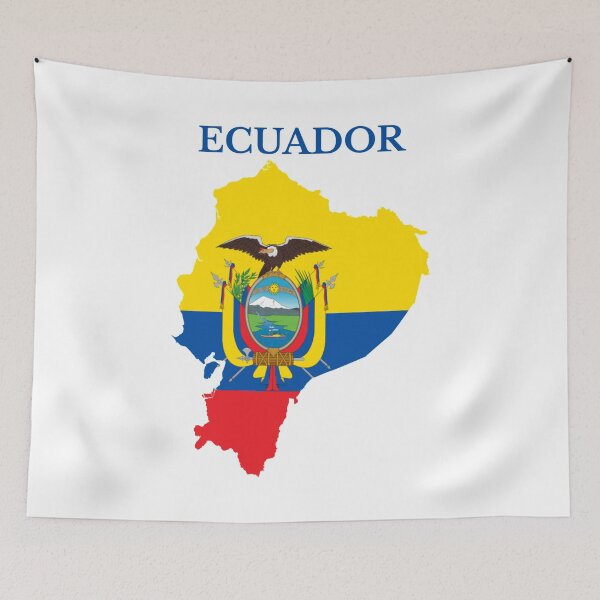 Item preview, Ecuador flag map designed and sold by marosharaf.