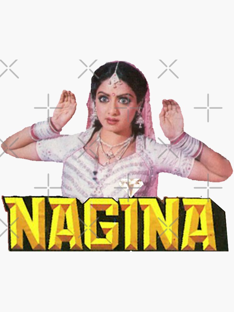 Sri Devi Vintage Design - Nagina Sticker for Sale by zeyd99