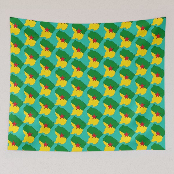 Item preview, French Guiana Map With French Guianian Flag designed and sold by Havocgirl.