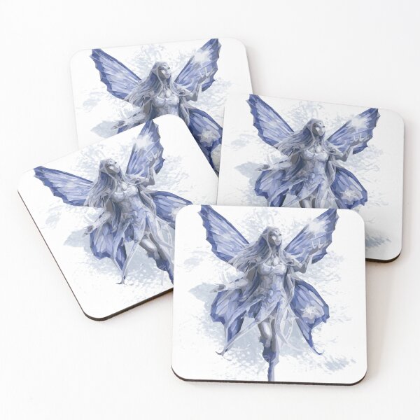Amy Brown Blue art Coasters (Set of 4)