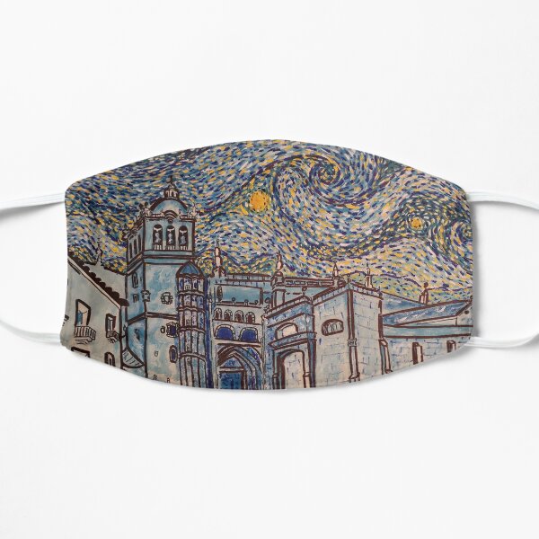Starry night in the Cathedral of Coria - Spain Flat Mask