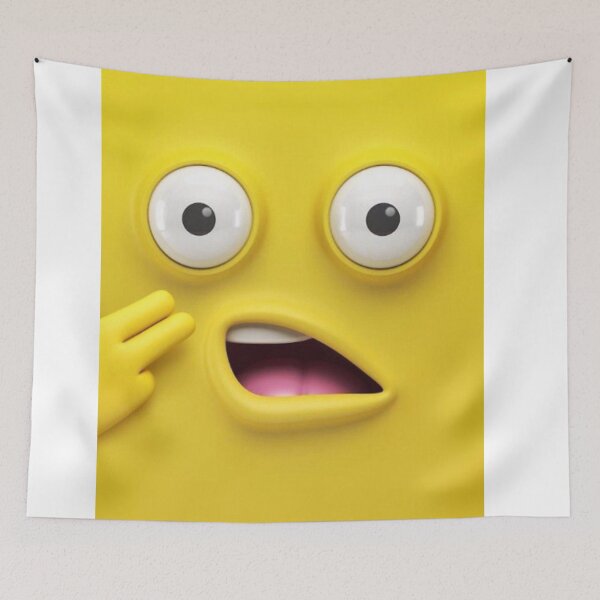 Item preview, Funny Yellow Cute Emoji Face designed and sold by Sipsta.