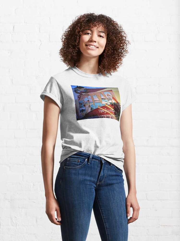 "Belmar Jersey Shore Postcard Mural" Tshirt by G17X Redbubble