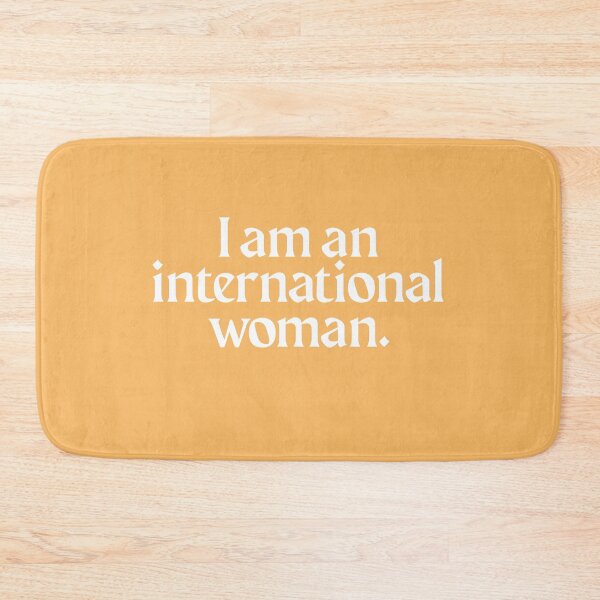 Item preview, 'I Am An International Woman' Yellow Typography designed and sold by Sarah Lopez.
