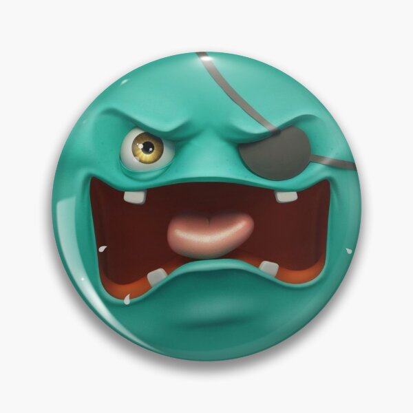 Item preview, Green Blue Pirat Cute Emoji Face designed and sold by Sipsta.