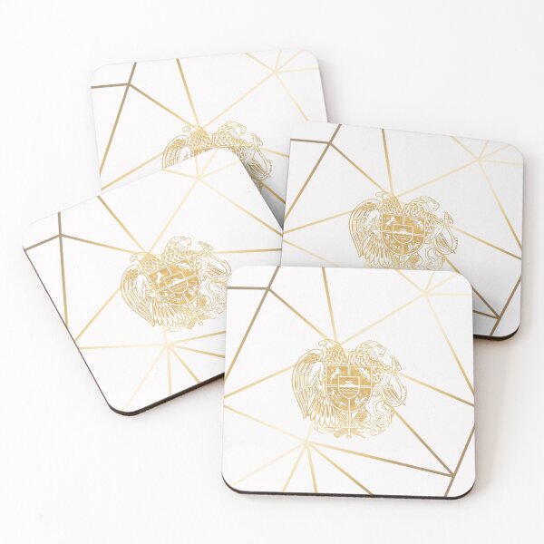 Item preview, Armenian Gerb gold / white designed and sold by YerevanShirts.