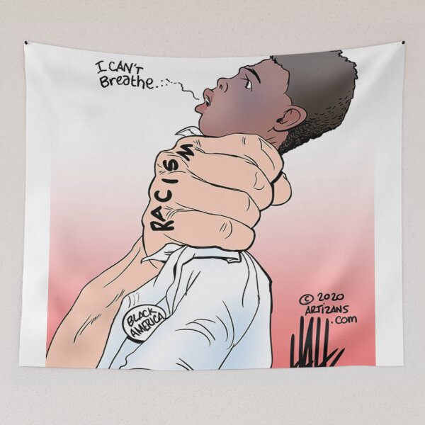 Item preview, No to Racism "I can't breathe" designed and sold by Red-artiste.