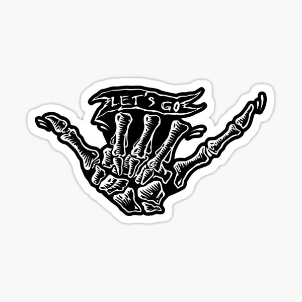 Skull hand fingers Sticker