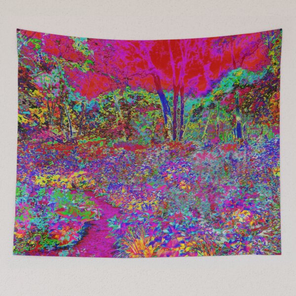 Item preview, Psychedelic Impressionistic Garden Landscape designed and sold by myrubiogarden.