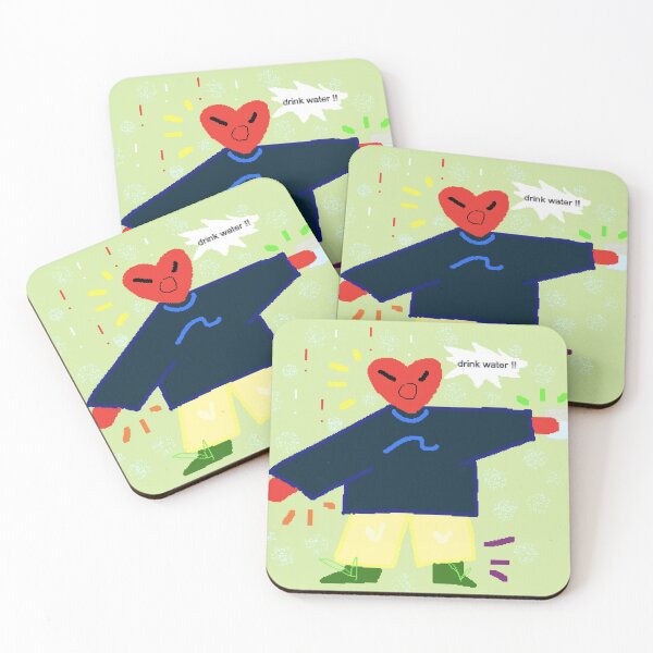 Item preview, little heart friend says drink water!! designed and sold by 2maie.